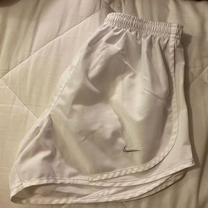 White Nike Running Shorts
